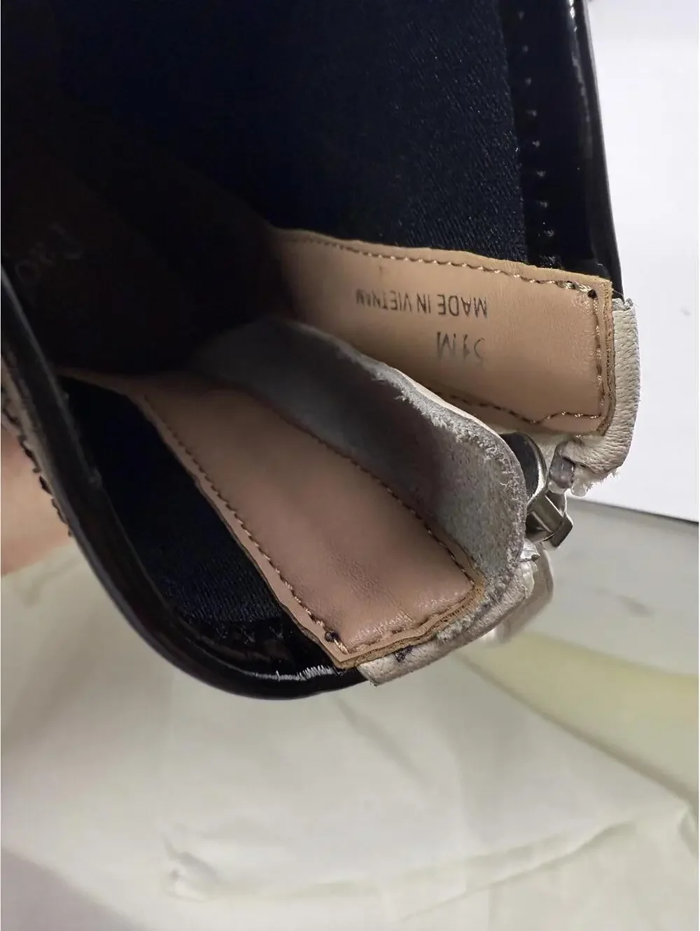 Linea Paolo Velore Color Block Bootie Black Patent Leather Women's Ankle  5.5